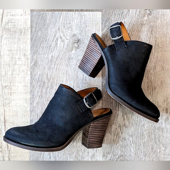 Lucky Brand Black Emery slingback booties Size 8.5 Like NEW - Picture 2 of 10